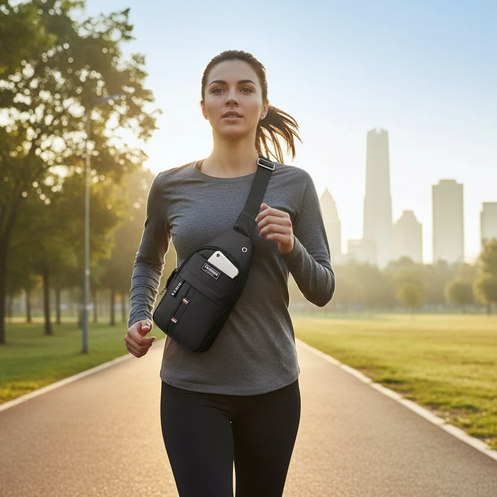 Men's Waterproof Large Capacity Fanny Pack, Adjustable Strap For Outdoor Activities, Travel Running, Hiking, And Cycling