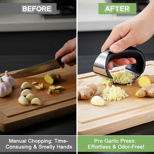 Stainless Steel Garlic Press Crusher Manual Garlic Chopper Garlic Chopping Tools Fruits and Vegetables Kitchen Gadget