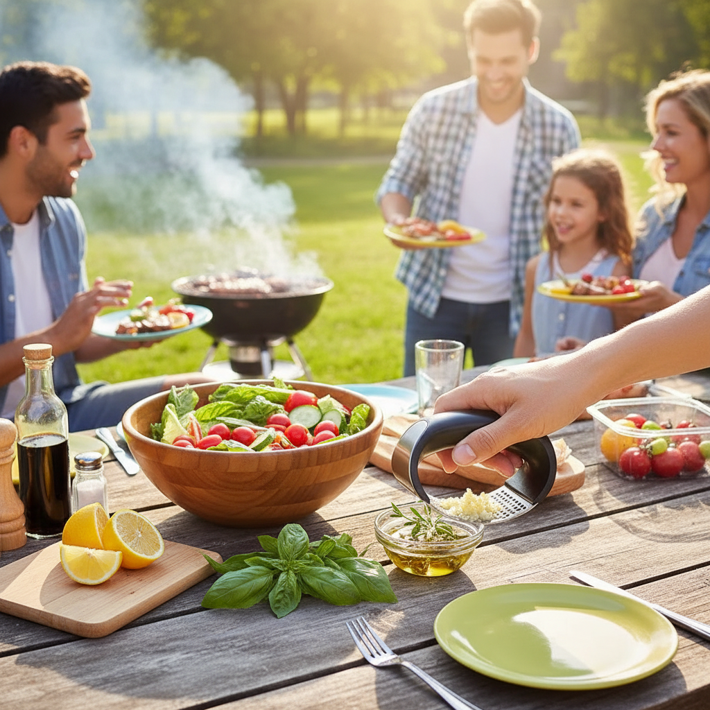 Stainless Steel Garlic Press Crusher Manual Garlic Chopper Garlic Chopping Tools Fruits and Vegetables Kitchen Gadget